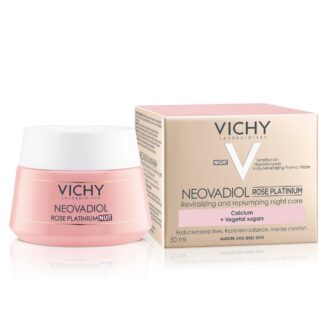 کرم شب مغذی پوست ویشی Neovadiol Rose Platinum بازسازی و شفاف‌کننده پوست و ضد چروک حجم 50 میلی لیتر