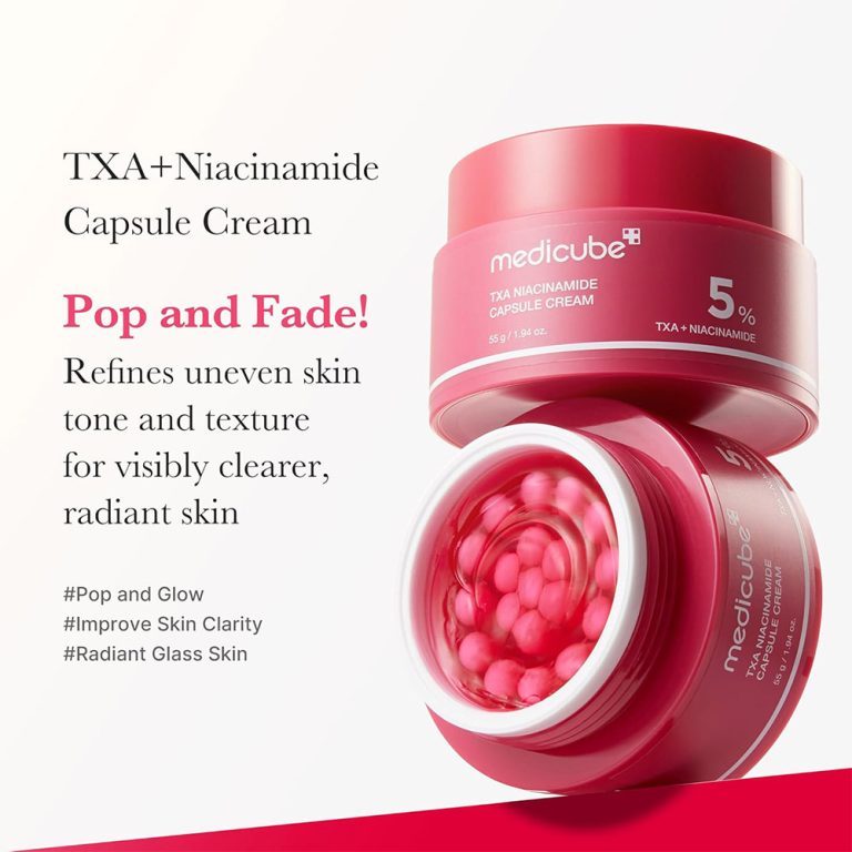 کرم-ضد-لک-و-روشن-کننده-ترانگزامیک-اسید-و-نیاسینامید-مدی-کیوب-Medicube-TXA-Niacinamide-Capsule-Cream-1-768x768-1