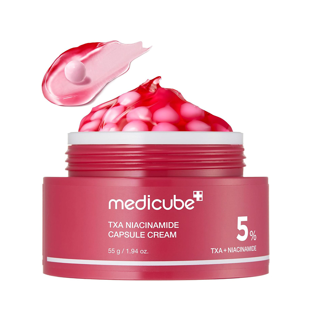 کرم-ضد-لک-و-روشن-کننده-ترانگزامیک-اسید-و-نیاسینامید-مدی-کیوب-Medicube-TXA-Niacinamide-Capsule-Cream