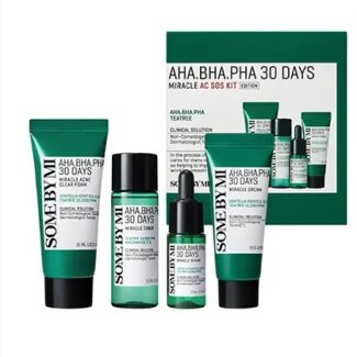 کیت لایه‌ بردار سام بای می AHA+BHA+PHA MIRACLE STARTER مناسب انواع پوست حجم صابون 30 میلی لیتر سرم 10 میلی لیتر تونر 30 میلی لیتر کرم 20 میلی لیتر