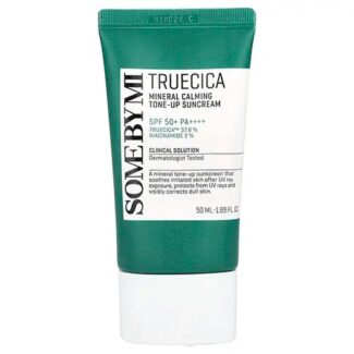 کرم ضدآفتاب تون آپ مینرال سام بای می Some By Mi Truecica Mineral Calming Tone-Up Suncream مناسب پوست‌های حساس و مستعد قرمزی
