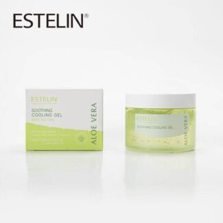 ژل آلوئه ورا استلین حاوی روغن درخت چای تسکین دهنده و خنک کنندهEstelin Aloe Vera Cooling Gel مناسب برای انواع پوست حجم300میلی لیتر