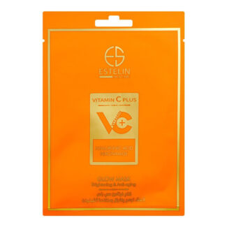 ماسک روشن کننده و ضد پیری پوست صورت ویتامین سی استلین Estelin Vitamin C Plus Glow Mask