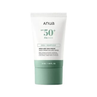 ضد آفتاب آنوا حاوی سیکا و هارت لیفSPF50 Anua Heartleaf Airy Sun Cream مناسب برای انواع پوست حجم50میلی لیتر