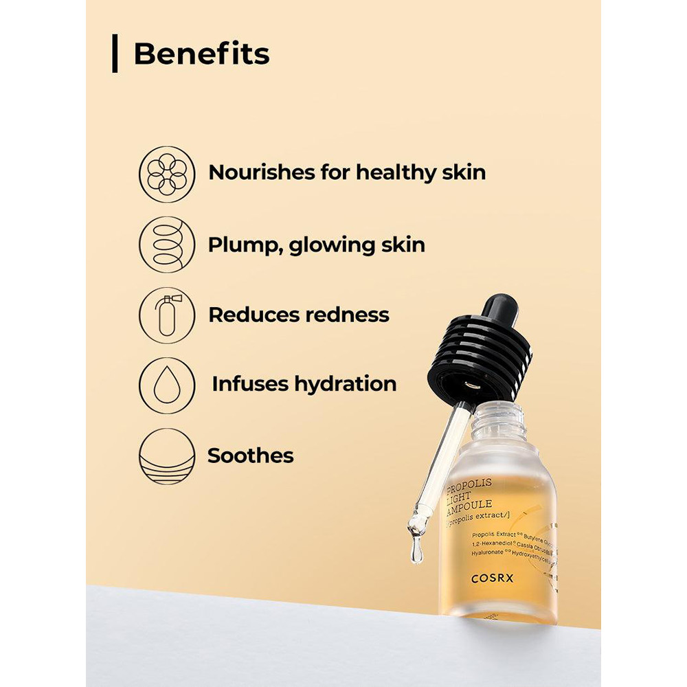 آمپول-پروپولیس-کوزارکس-ضد-جوش-و-ترمیم-کننده-پوست-Cosrx-Propolis-Light-Ampoule-30ml-2