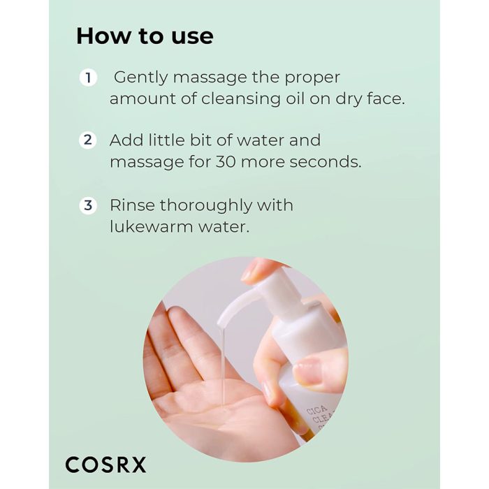 روغن-پاک-کننده-سیکا-کوزارکس-COSRX-Pure-Fit-Cica-Clear-Cleansing-Oil-200ml-6-700x700-1