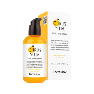سرم روشن کننده مرکبات و یوجا فارم استی Citrus Yuja Vitalizing Serum مناسب انواع پوست باحجم 100 میلی لیتر