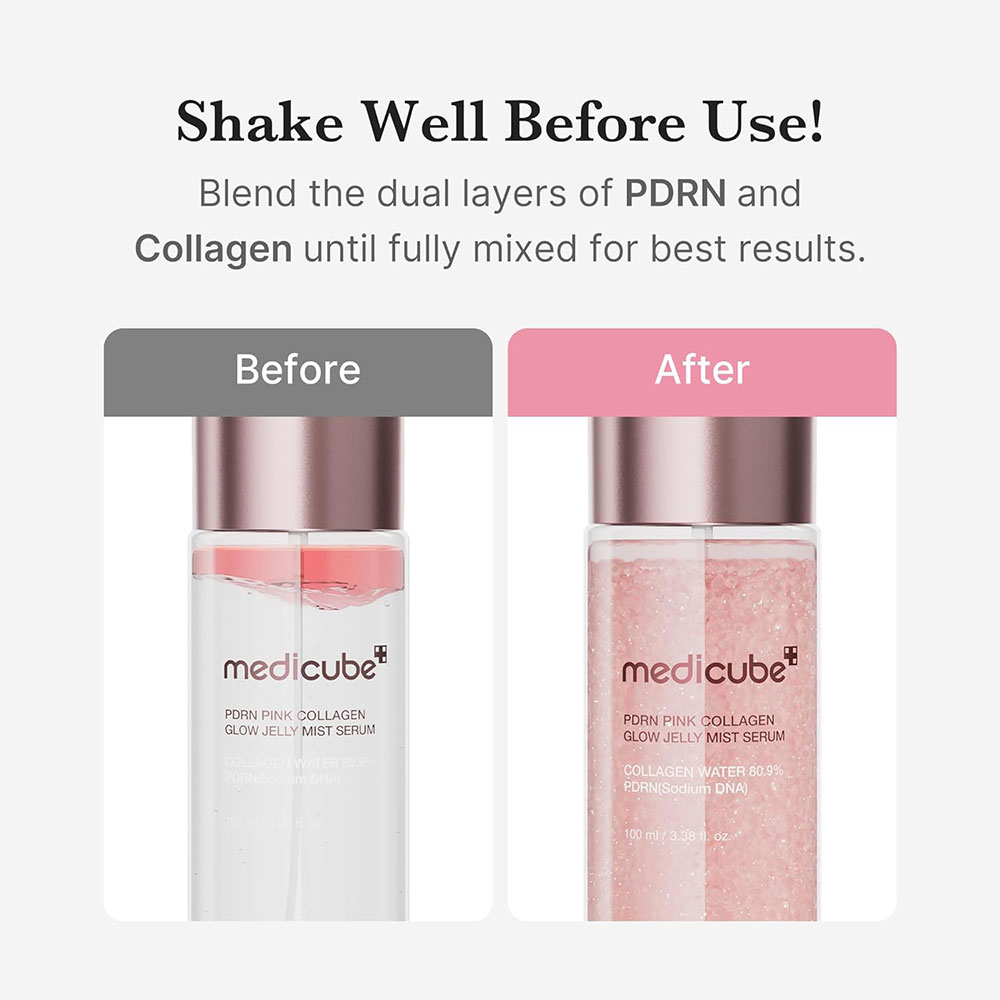 میست-سرم-ژلی-PDRN-و-کلاژن-مدی-کیوب-روشن-کننده-و-جوانساز-پوست-Medicube-PDRN-Pink-Collagen-Glow-Jelly-Mist-Serum-5
