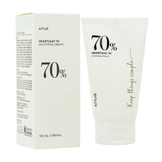 کرم تقویت کننده و تسکین دهنده هارتلیف 70 آنوا Anua Heartleaf 70% Soothing Cream مناسب برای انواع پوست بویژه پوست های حساس حجم 100 میلی لیتر