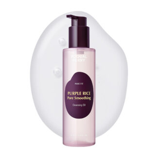 روغن پاک کننده و کنترل منافذ برنج بنفش اکوال بری Eqqualberry Purple Rice Pore Smoothing Cleansing Oil مناسب برای انواع پوست بخصوص پوست‌ های چرب  حجم: 200 میلی لیتر