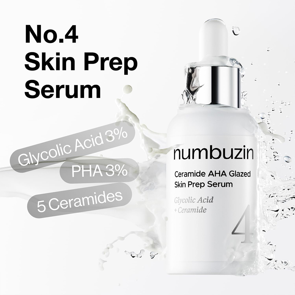سرم-لایه-بردار-و-آبرسان-سراماید-شماره-4-نامبوزین-Numbuzin-No.4-Ceramide-Aha-Glazed-Skin-Prep-Serum-1