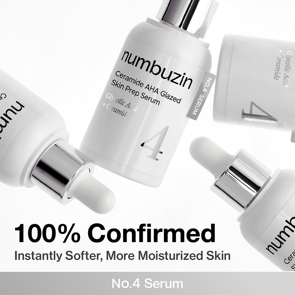 سرم-لایه-بردار-و-آبرسان-سراماید-شماره-4-نامبوزین-Numbuzin-No.4-Ceramide-Aha-Glazed-Skin-Prep-Serum-3