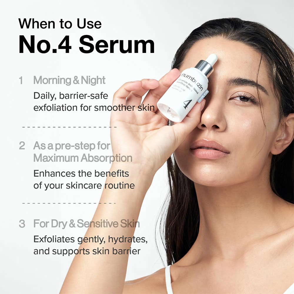 سرم-لایه-بردار-و-آبرسان-سراماید-شماره-4-نامبوزین-Numbuzin-No.4-Ceramide-Aha-Glazed-Skin-Prep-Serum-6