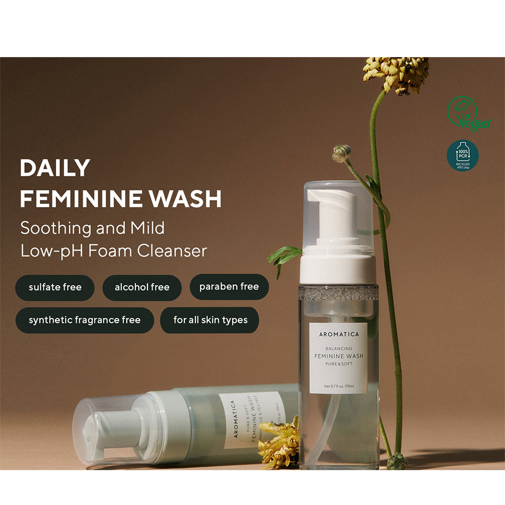 شوینده-بانوان-آروماتیکا-AROMATICA-Pure-and-Soft-Feminine-Foaming-Wash-4
