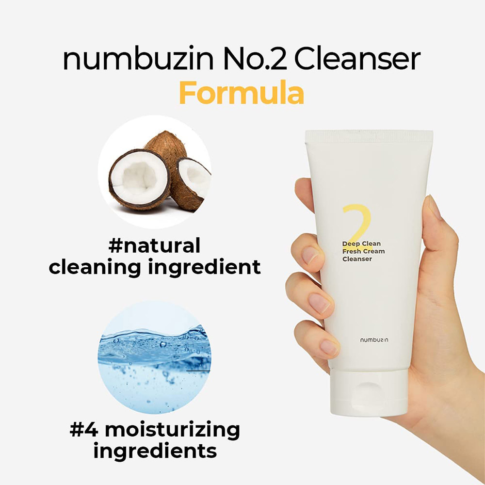 شوینده-پاک-کننده-عمقی-شماره-2-نامبوزین-Numbuzin-No.2-Deep-Clean-Fresh-Cream-Cleanser-2