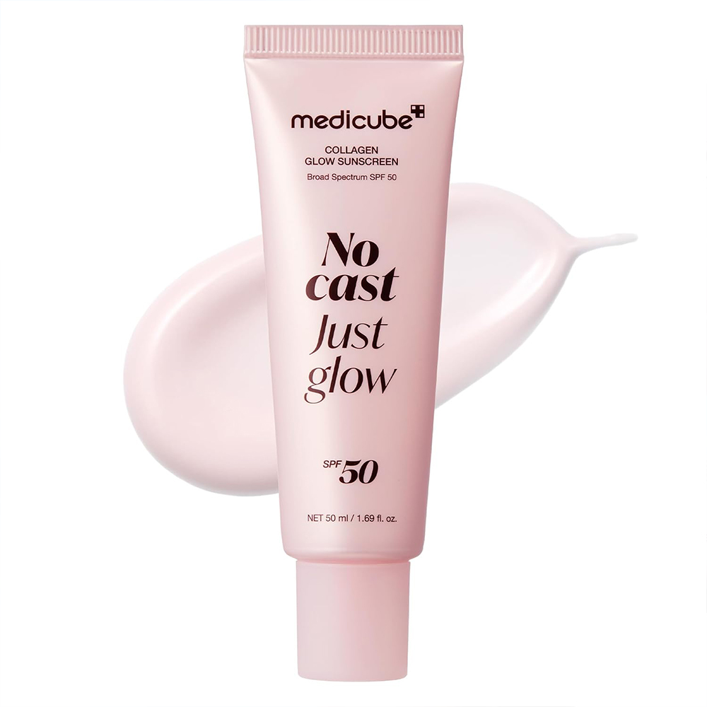 ضد-آفتاب-بی-رنگ-درخشان-کننده-کلاژن-مدی-کیوب-medicube-Sunscreen-No-Cast-Just-Glow-Collagen
