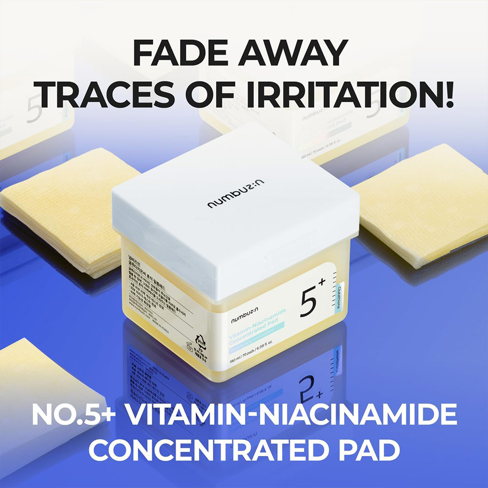 پد-تونر-نیاسینامید-شماره-5-نامبوزین-Numbuzin-No.5-Vitamin-Niacinamide-Concentrated-Pad-1